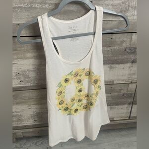 Sunflower Peace Sign Tank Top